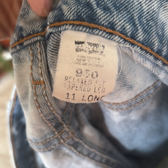 Levi’s Acid Wash Cutoff Jean Shorts Frayed Hem High Rise Custom Distressed 90s - Picture 15 of 16